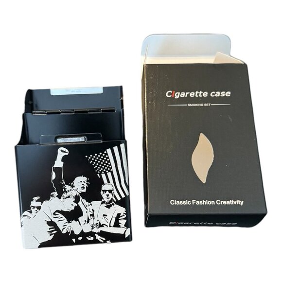 TRUMP 2024 Cigarette Case - Aluminum Alloy - New! Durable & Stylish Holder - Picture 4 of 5